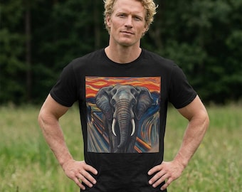 Elephant portrait in Expressionist style