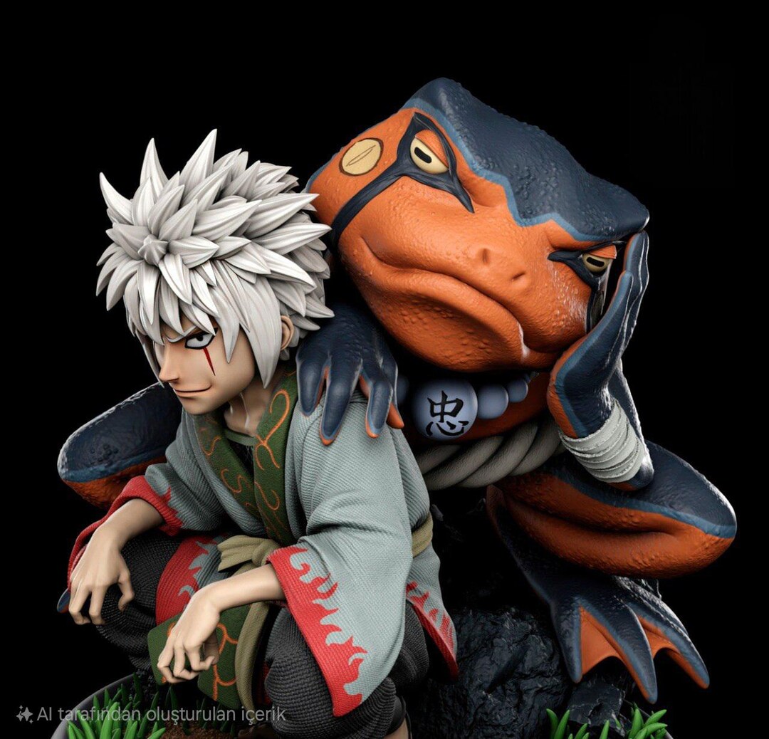 Young Jiraiya Naruto Diorama 3D Model Figure (all Taxes Are
