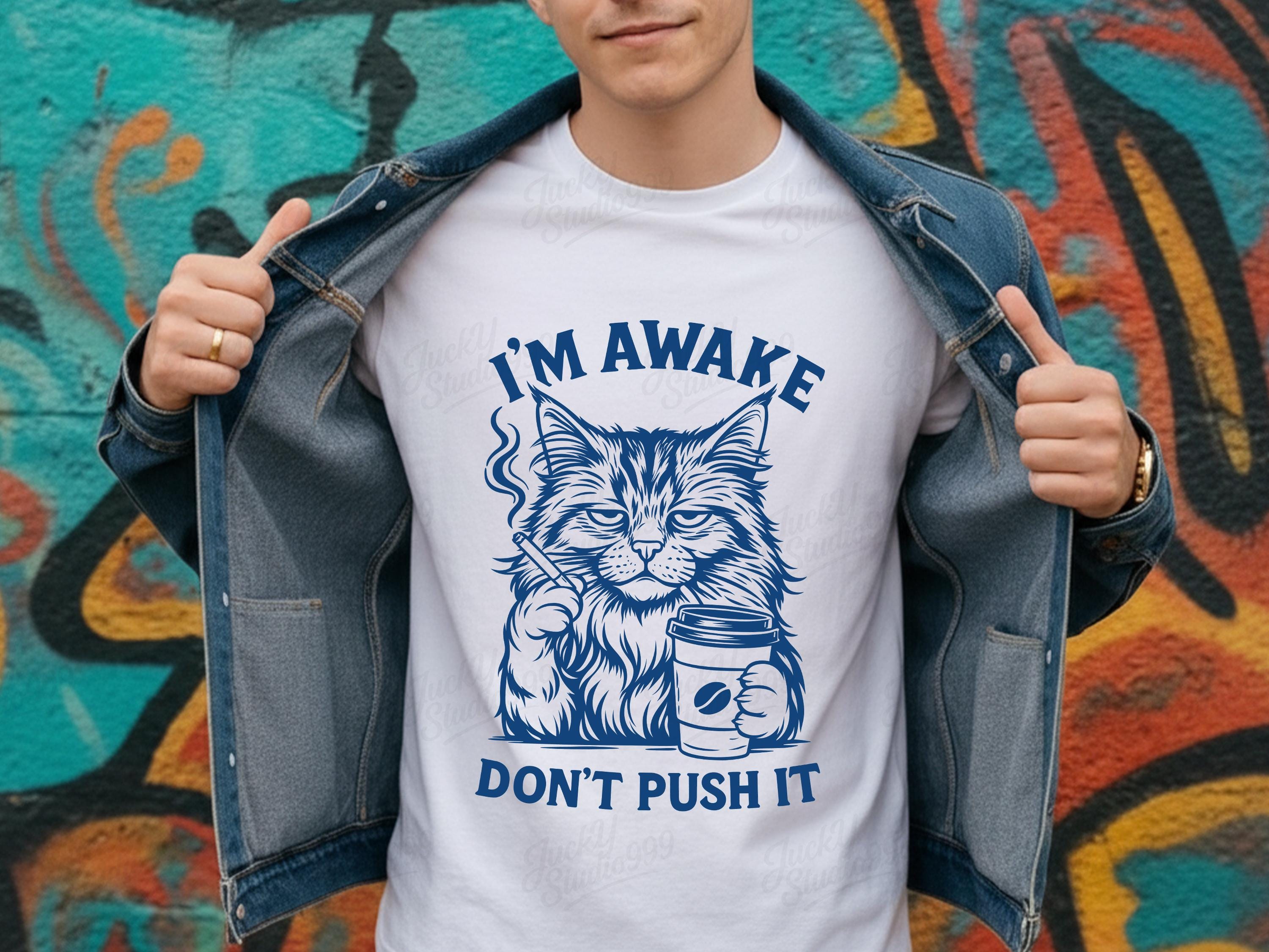 Grumpy Coffee Cat SVG PNG, Funny Sarcastic Design - Etsy