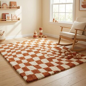 Handmade tufted rug craftsmanship showing artisan wool weaving and dense pile structure