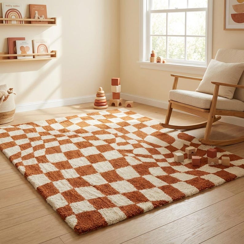 Handmade tufted rug craftsmanship showing artisan wool weaving and dense pile structure