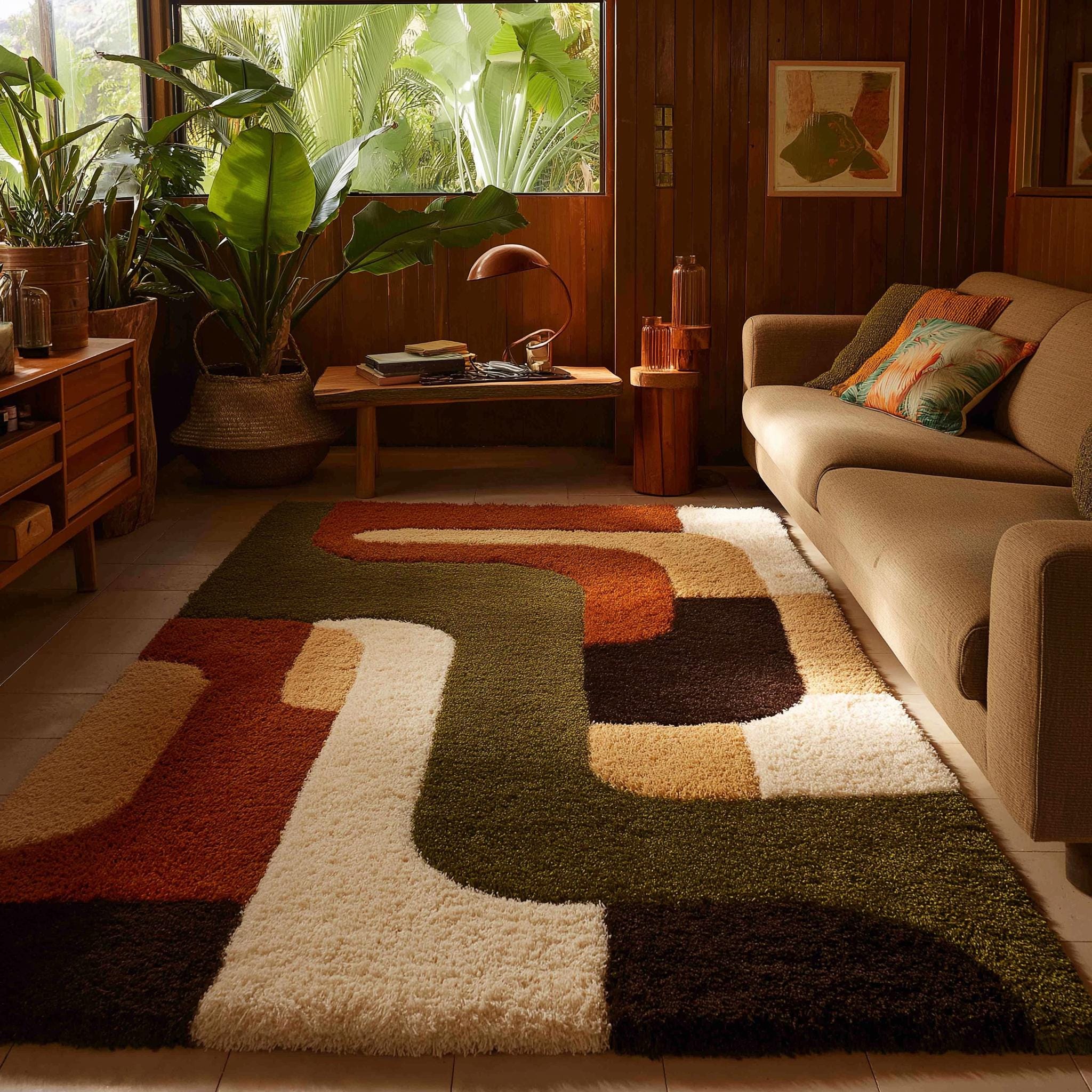Mid century rug - Etsy 日本