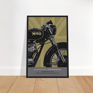 Gerahmtes vintage Norton Poster. Maße: 31cm x 45cm