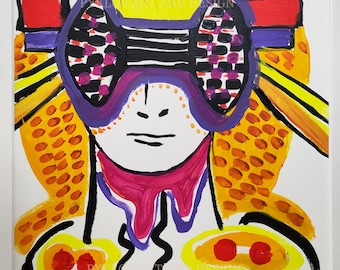 Original de la serie "Maskameraderien" – Pintura acrílica – Pieza única