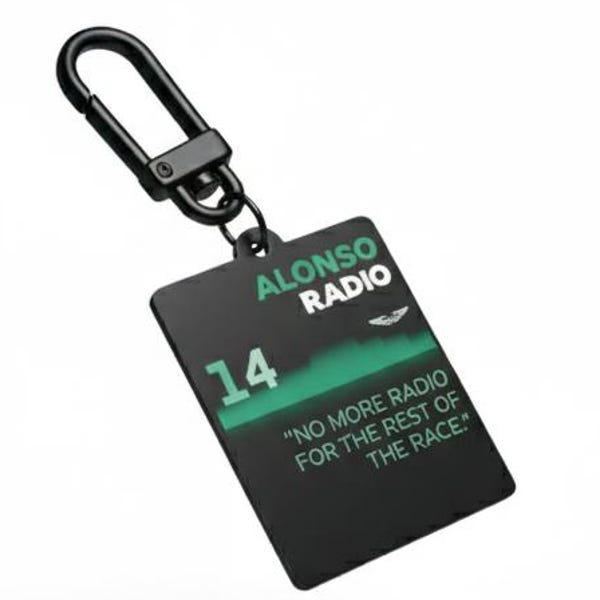Alonso - "I will disconnect the radio" F1 Radio Message Keychain