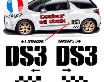 2 DS3 Rocker Panel Stickers - Citroën Racing Side Wheel Arch Decals - 113