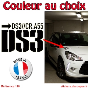 Sticker autocollant pour capot DS3 - Citroën Racing DS 3 Racing - 116