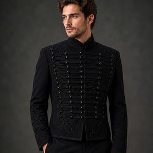Napoleon Jacket Black Men - Etsy
