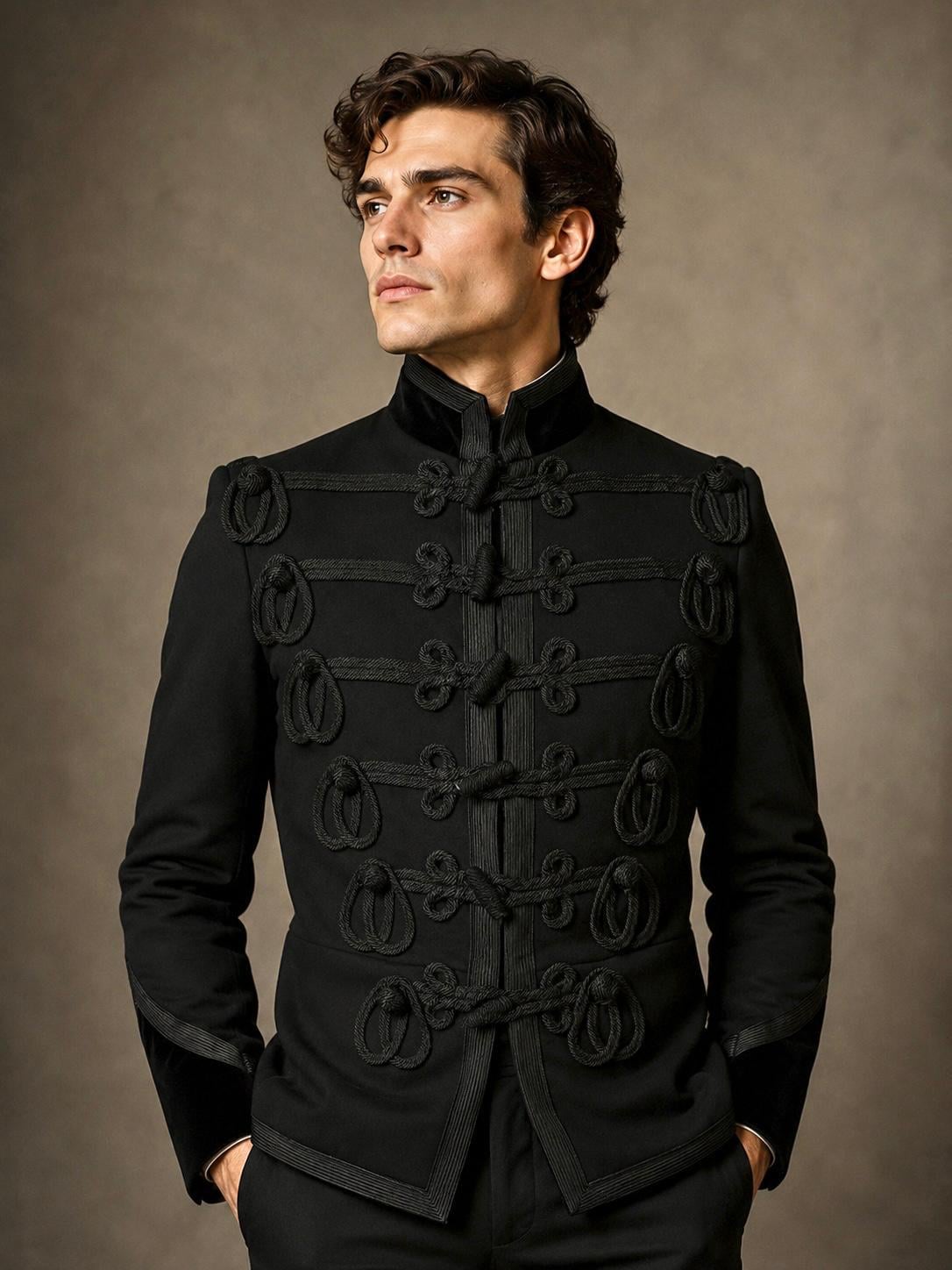 Napoleon Jacket Black Men - Etsy