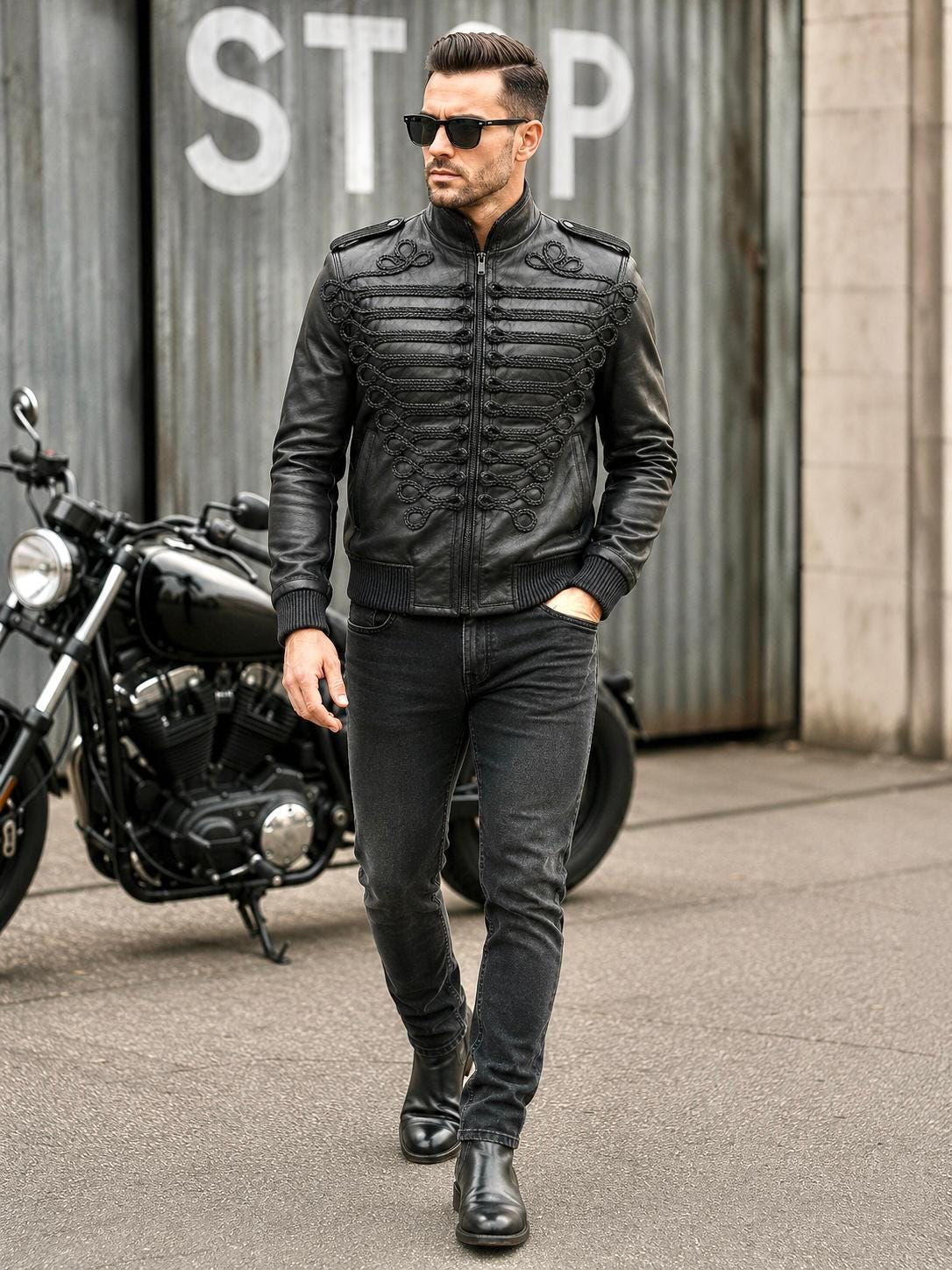 Napoleon Jacket Black Denim - Etsy