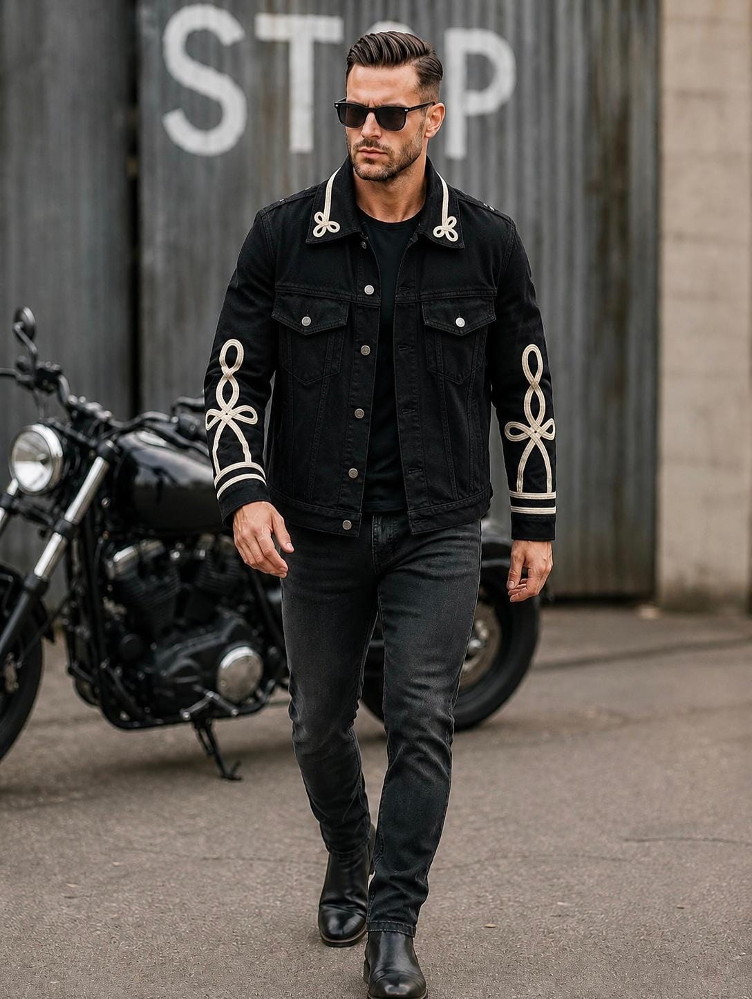 Leather Napoleon Jacket - Etsy