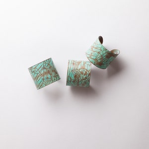 Quartz Etched Cuff w/ Verdigris Patina image 2