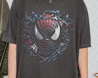 Comfort Colors Vintage Face Spider-Man T-shirt, MCU Fan Tee T-shirt, cadeau voor man en vrouw T-shirt uniseks