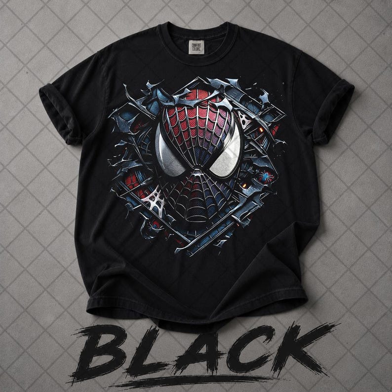 Comfort Colors Vintage Face Spider-Man T-Shirt, MCU Fan Tee T-Shirt, Gift For Man & Woman Unisex T-Shirt image 2