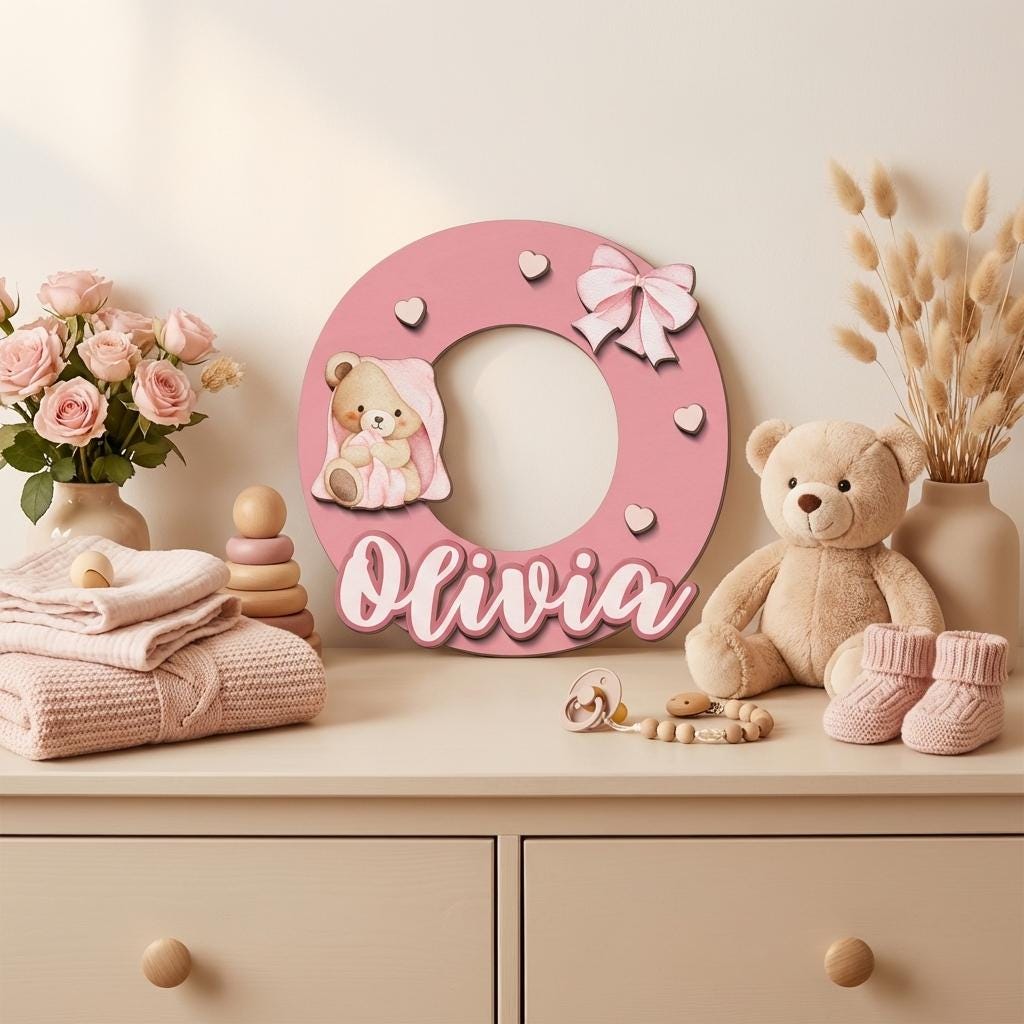 Personalized Wooden Name Sign, Kids Room Decor, Nursery Wall Plaque ...