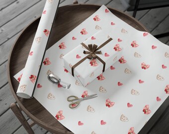 Strawberry Valentine Wrapping Paper | Playful Gift Wrap