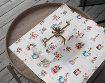 Circus Print Wrapping Papers | Vintage Circus Pattern Gift Wrap
