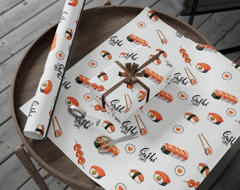 Sushi Time Wrapping Papers | Sushi Pattern Gift Wrap