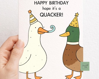 Duckling Birthday Card. Funny Duck Card. Card With A Duckling - View #6