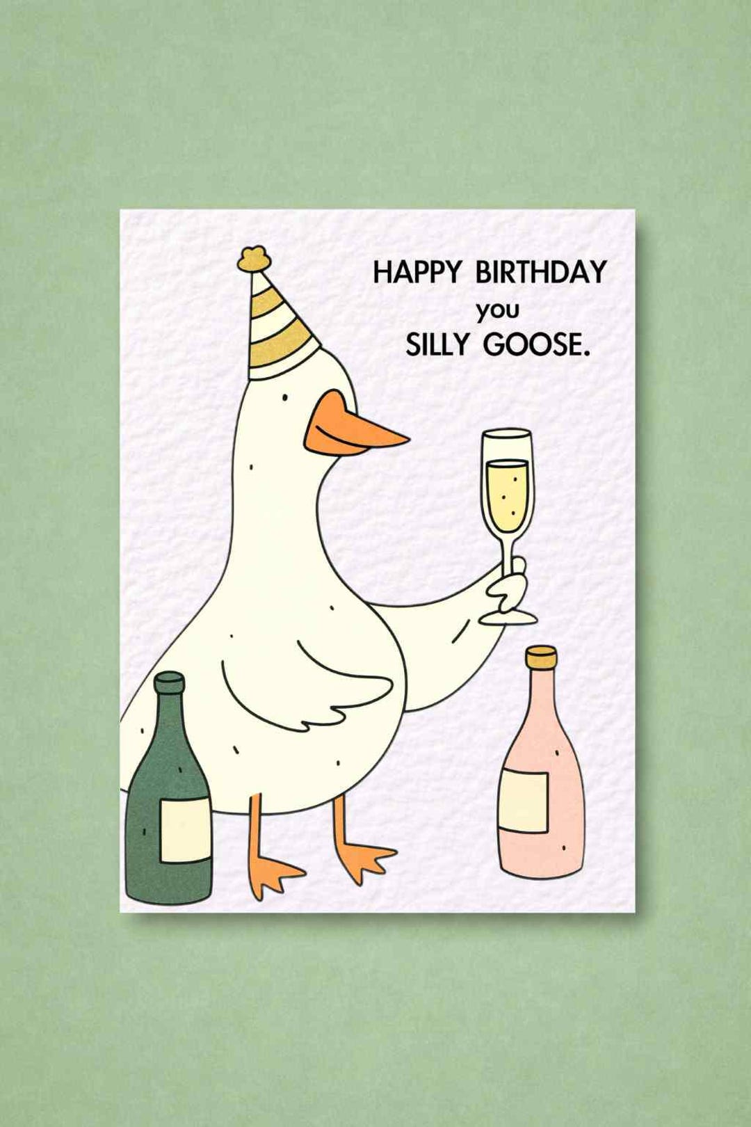 Funny Silly Goose Birthday Card: Humorous Goose Greeting Card Design - Etsy