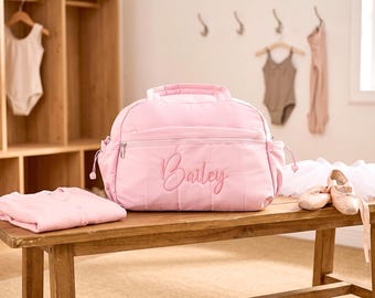 Borsa da ballo personalizzata per bambine, borsone da balletto con nome personalizzato, per corsi di danza per bambini