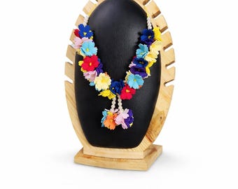 Handgefertigte Foam Blumengirlande für Hindu-Gott Idole Radha Krishna künstliche Gottheit Mala