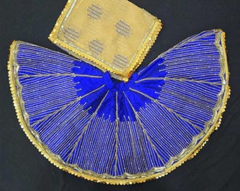 64kala 64kala Mata rani royal blau handstickerei handstickerei mit poshak navratri special