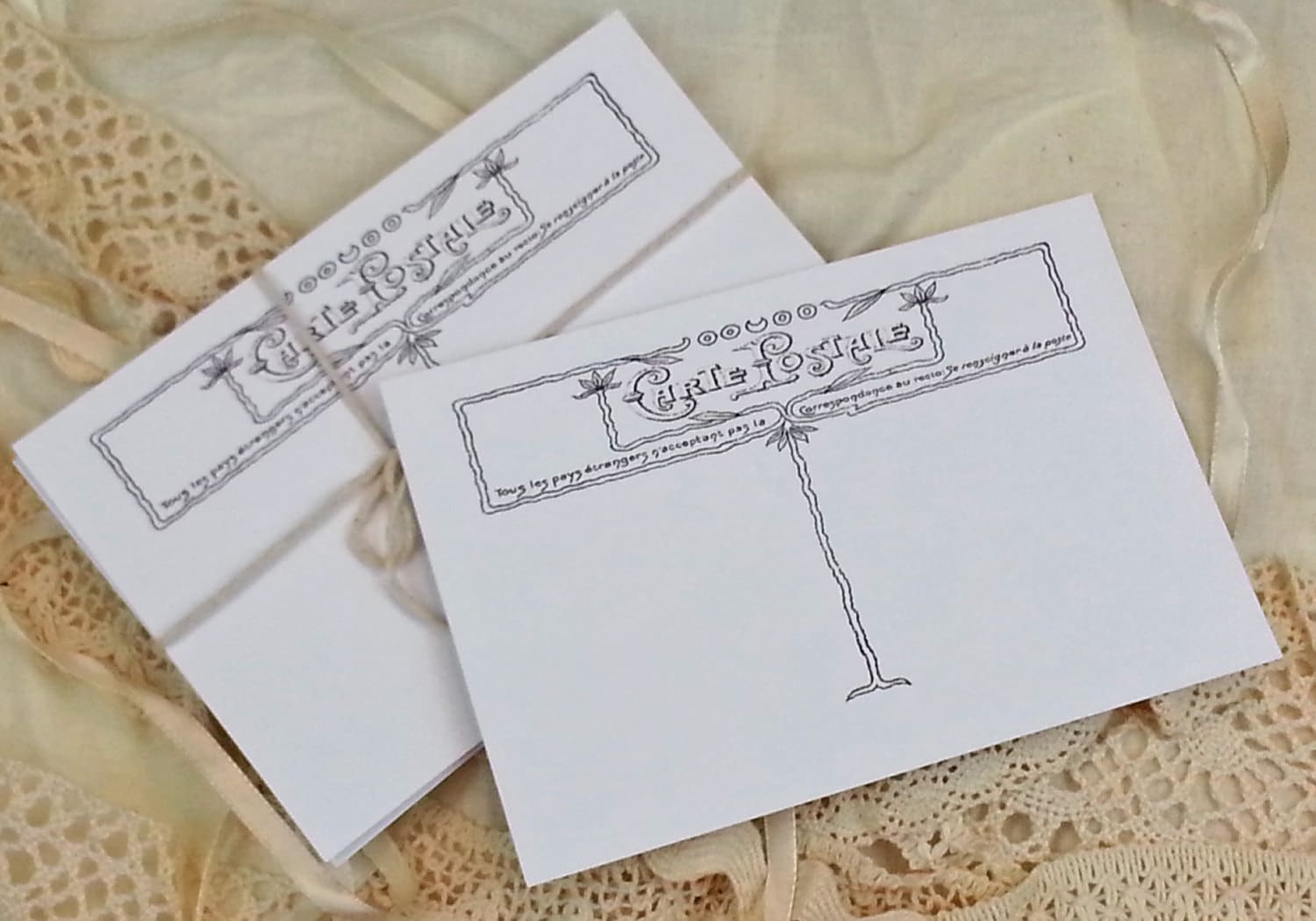 Printable Blank Postcards 4x6 Postcard Template French | Etsy