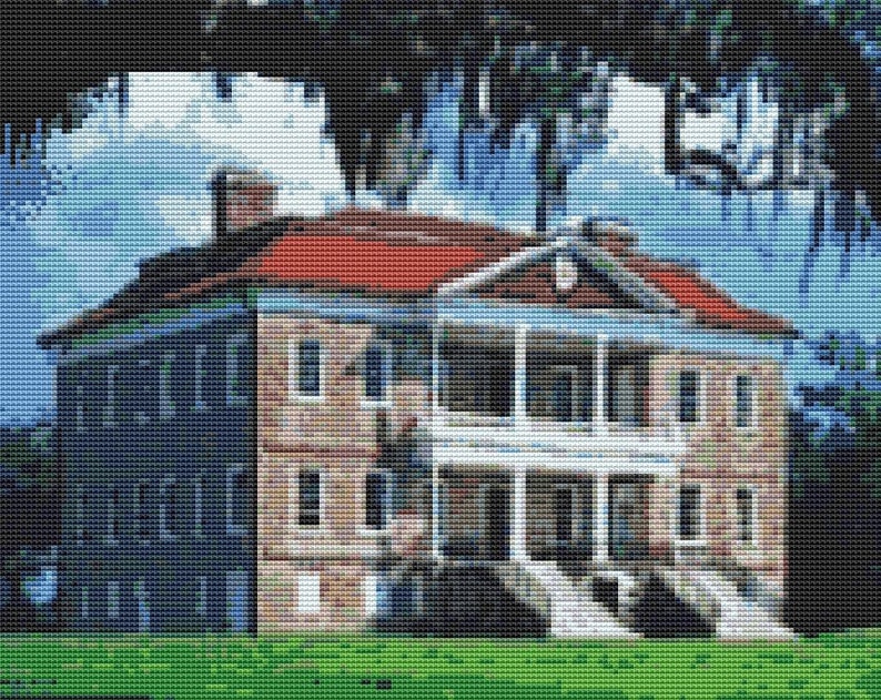 Drayton Hall, Charleston, SC Counted Cross Stitch Kit or Pattern Only