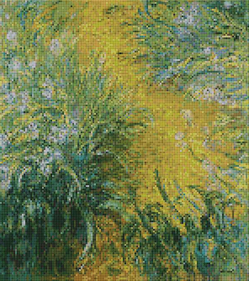 Claude Path Through the Irises Counted Cross Stitch Kit or