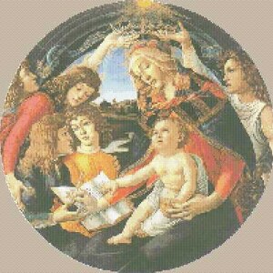 Sandro Botticelli Madonna of the Magnificat Counted Cross Stitch Kit or Pattern Only