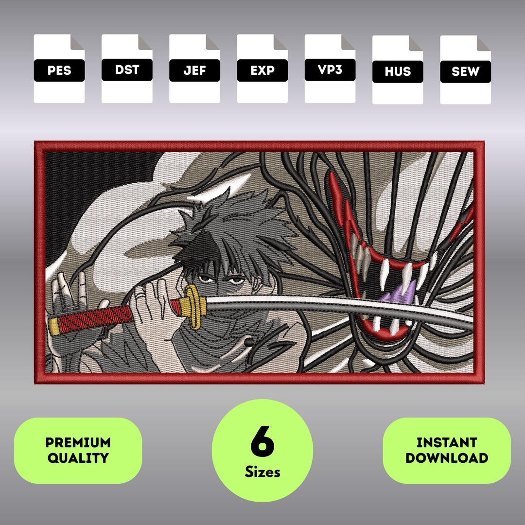 Yuta & Rikka Embroidery Design – Jujutsu Kaisen Anime Machine ...