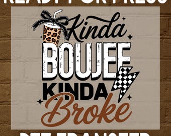 Kinda Boujee Kinda Broke Ready To Press: Coquette Choco Leopard- Heat Transfer