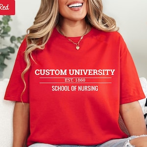 Custom University Tshirt | Custom College Text Tee | Personalized University Name Shirt Gift for Graduation | CustomText College Style Shirt