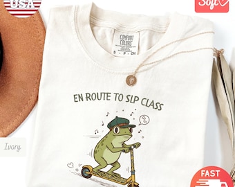 Comfort Colors® Speech Therapist Shirt, SLP Communication Specialist Your Words Matter Tee,Frog Scooter Gift For Speech Language Pathologist