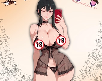 Assassin Lingerie Waifu - Lewd Waifu Matte Vinyl Sticker, Decorative Laptop Decal