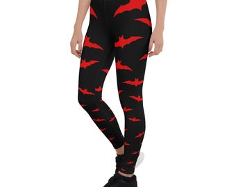 Leggings Bat Storm - Stile Cyber Goth, Underground, Pantaloni Harajuku, Abbigliamento sportivo