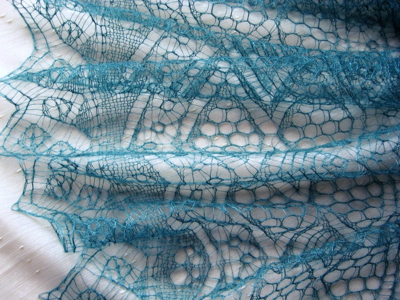 Shetland Lace Square Hand Knitted Cobweb Shawl. Knitted Shawl | Etsy