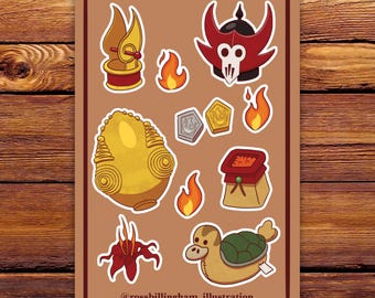 Fire Sticker Sheet | Vinyl Stickers for Journal, Laptop & Water Bottle