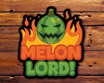 Adesivo Melon Lord / Adesivo in vinile per diario, laptop e bottiglia d'acqua