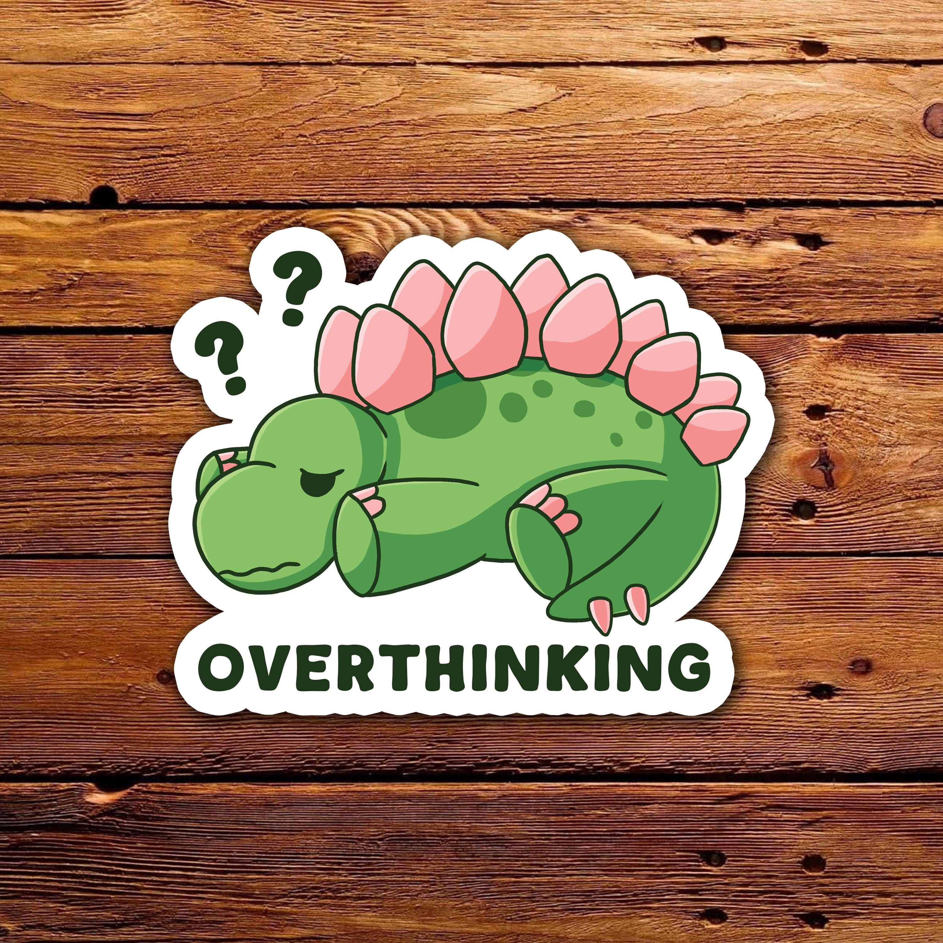 Trouble Sticker Transparent Prehistoric Problems Sticker Set | Funny Dinosaur Meme Vinyl Stickers ...