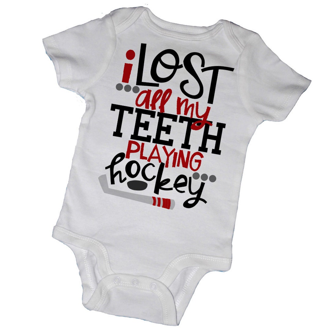 I LOST All My TEETH Playing HOCKEY Bodysuits Baby Shower - Etsy