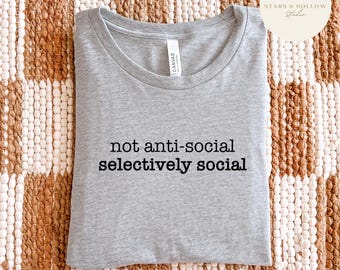 Funny Introvert Quote SVG | Selectively Social PNG (Digital Download)