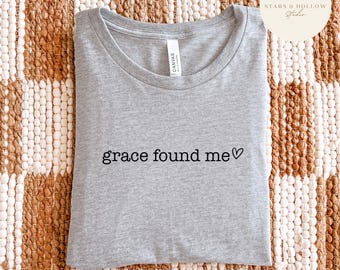 Grace Found Me Christian Quote SVG PNG | Minimalist T-shirt (Digital Download)