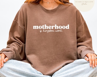 Motherhood Is Kingdom Work SVG | Christian Mom Design (Digital Download)