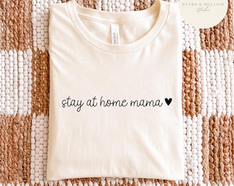 Bleib zu Hause Mama SVG PNG | Mutterschaft Schnittdatei (Digitaler Download)