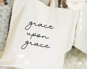 Genade op genade SVG-png | Christian draagtas SVG (digitale download)