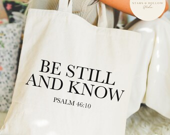 Wees stil en weet SVG | Christian draagtasontwerp (digitale download)