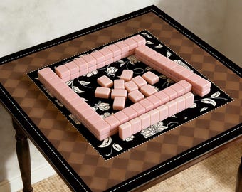 Vintage Mahjong Table Mat, Waterproof Oil-Proof Vinyl Table Pad, Custom Size