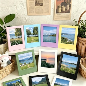 Marco de fotos magnético Polaroid, expositor magnético para nevera de 4 x 3 pulgadas, soporte de fotos de plástico ABS para Polaroid